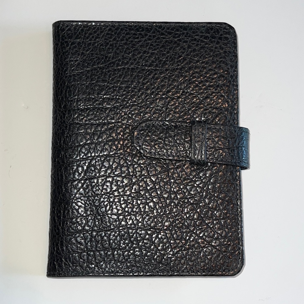 Raika black pebbled leather photo brag book for 4”x6” w/40 slots–NWT
